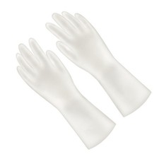 4 Pair Kitchen Gloves Household Cleaning Gloves PVC Anti Mitts