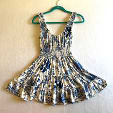 Urban Outfitters Women's Lizzy Smocked Floral Tiered Ruffle Mini Dress Size XS