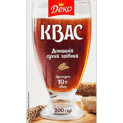 Kvass Homemade dry bread Deco. 200g. Fermented rye malt. 1 pack of 10 liters