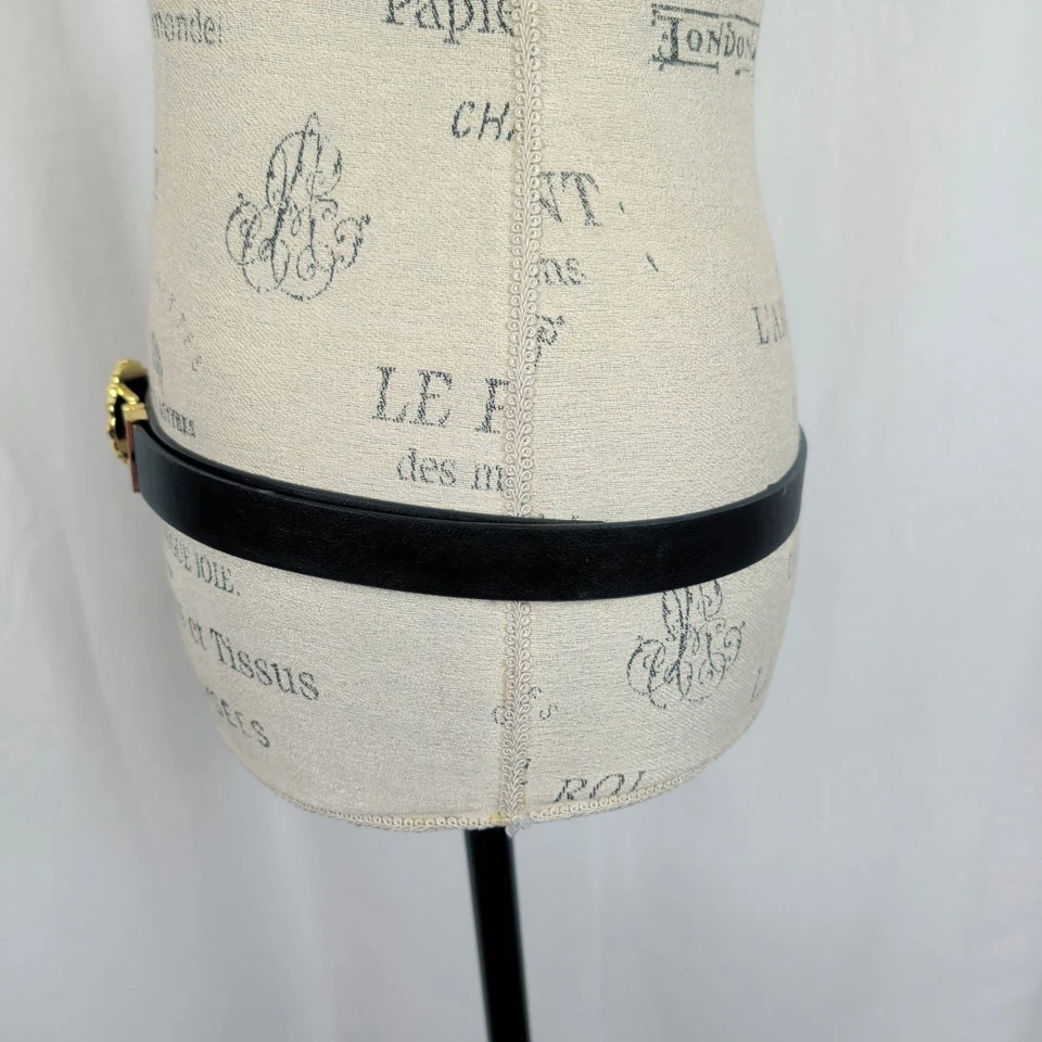 Vintage Lions Head Buckle Belt Large Black Brown Reversible - Image 3 of 4