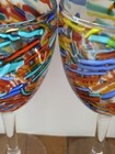 Pier 1 Confetti Glass Wine Goblets Two — photo 3