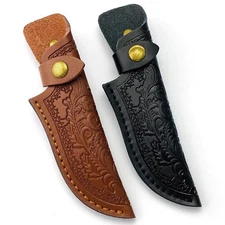 1pcs Leather Straight Knife Sheath Outdoor  Belt Case Protective Cover