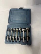Vintage Rockler Forstner 7 Pc. Wood  Drill Bit Set In Plastic Case 