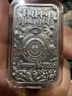 2 oz .999 Silver Bar - St Louis Mint — Happy New Year January 1st 2025 Antique