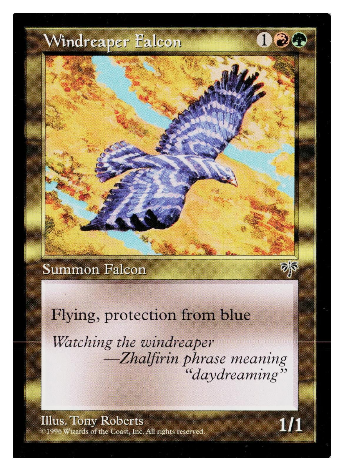 Windreaper Falcon Uncommon Mirage Magic: The Gathering Lightly Played