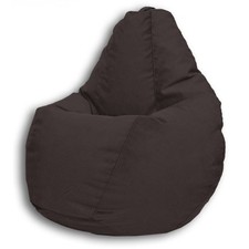 Bean Bag Chair "Pear," size M, diameter 70 cm, height 90 cm, brown