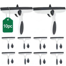 10 Pack Shower Squeegee for Glass Doors/Walls Bulk,10" Squeegee with Adhesive...