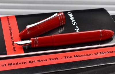 OMAS 360 MOMA Special Edition Cranberry Red Fountain Pen w/ HT