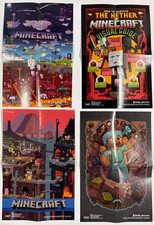 7 Filled Minecraft Mini Posters Vintage RARE Vending Machine Mine Craft