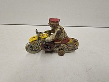 Vintage Marx 8" Tin Litho Wind Up Motorcycle Cop