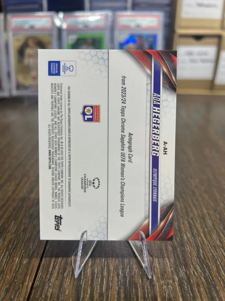 2023-24 Topps Chrome Sapphire UEFA Women's UWCL Ada Hegerberg Orange Auto #18/25 - Image 2 of 2