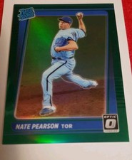 2021 Panini Donruss Optic Nate Pearson #38 Green Prizm Refractor RC 4/5