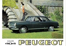 Catalogue brochure Peugeot 404 cabriolet & coupé Super-Luxe 1966 FR grand format