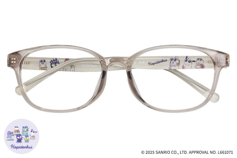 Zoff x Sanrio HAPIDANBUI Eyeglass Glasses Frame HAPIDANBUI Gray