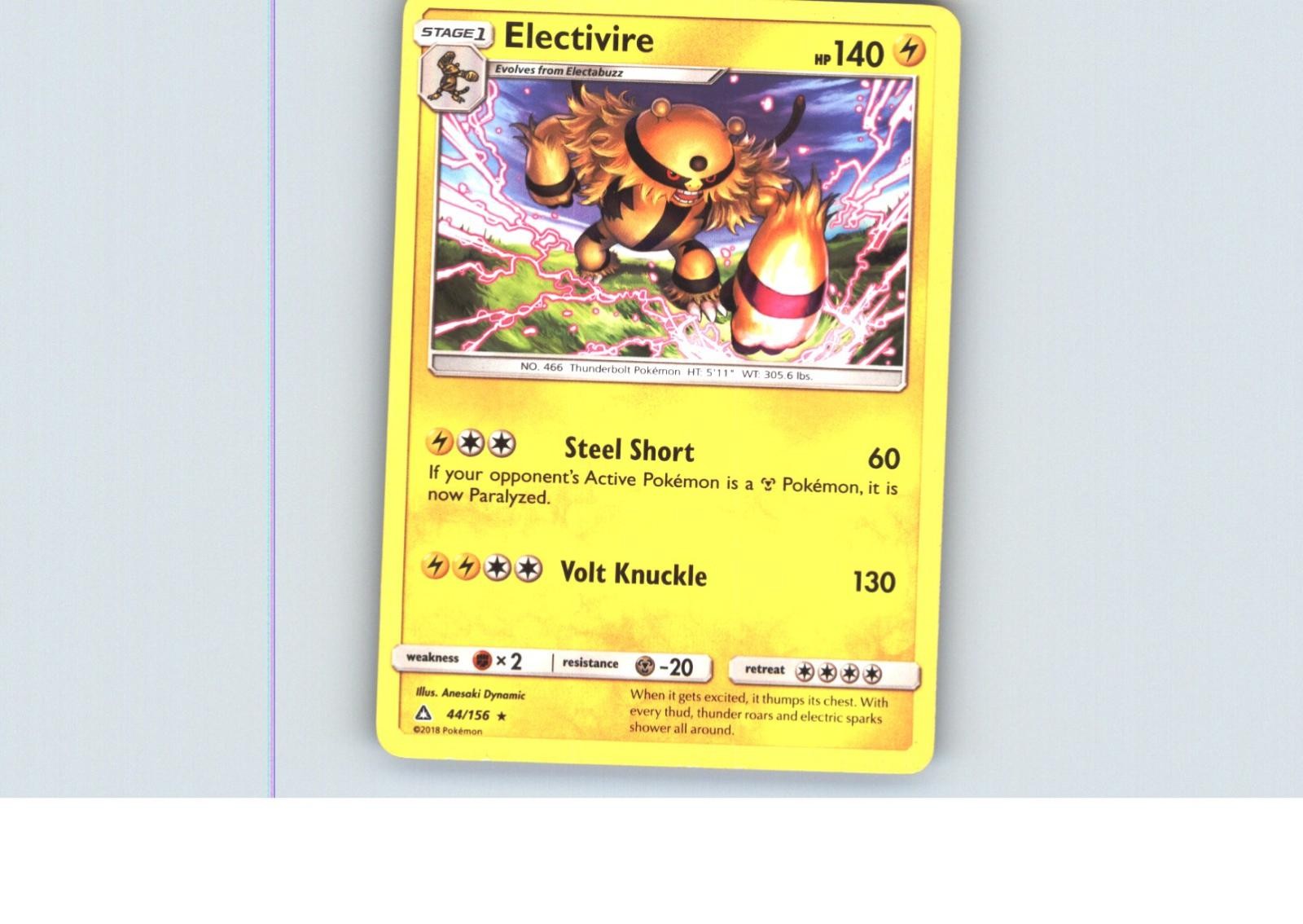 Electivire 44/156 Rare Ultra Prism Pokemon Near Mint