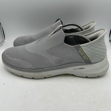Skechers Go Walk 6 Easy On Mens Size 10.5 Gray Athletic Slip-Ins Shoes Sneakers
