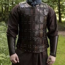 Medieval Brigandine Leather Torso Armor Larp cosplay Costume renaissance Armor