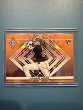 JAMES WOOD 2025 TOPPS TRANSCENDENT ORANGE ROOKIE 19/25 RC IMAGE VARIATION SP
