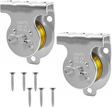 2 Stück Umlenkrolle mit Kugellager, Umlenkrollen für Seilwinden, Seilrolle, Kann