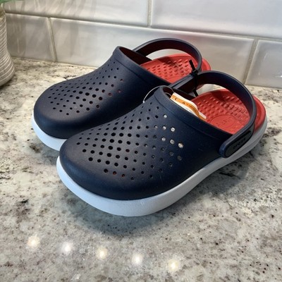 Crocs InMotion Clogs Navy  Size M4/W6 Comfort  Mule Red White Blue