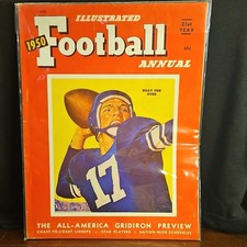 1950 Illustrated Football Annual Magazine Billy Cox Duke Blue Devils Original