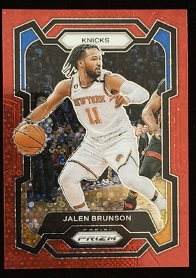 Jalen Brunson 2023-24 Panini Prizm #9 Red Fast Break Prizm # rd /100