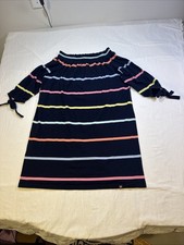 Tommy Hilfiger Women’s XL Off Shoulder Striped Dress Navy Multicolor