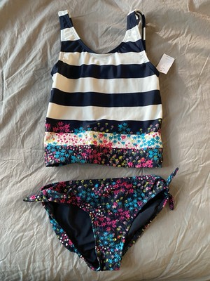 Gap Kids Girls Size Medium Tankini PC Swimsuit Stripes
