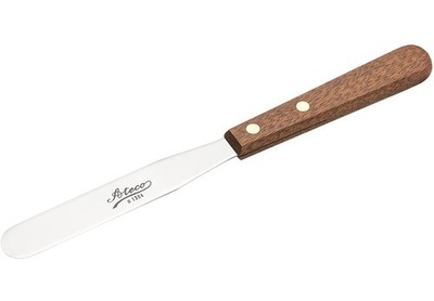 Ateco Small S/S 4-1/4'' Spatula w/ Wood Handle