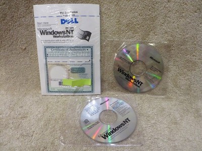 Microsoft Windows NT Workstation 4.0 OS & SP3 CDs w/ Manual COA OEM