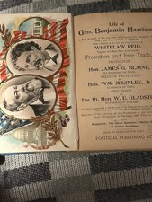 Lives of Benjamin Harrison and Whitelaw Reid 1892 by Henry Northrop Official Ed