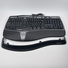 Microsoft Natural Ergonomic USB Keyboard 4000 v1.0 KU-0462 With Riser Accesory