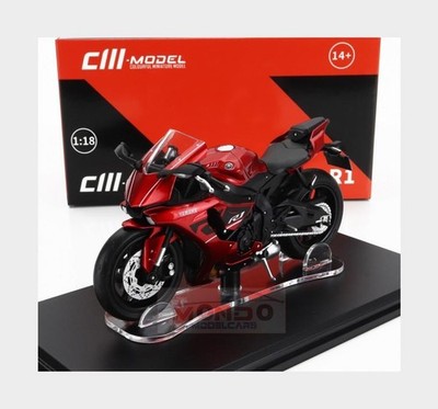1:18 CM-MODELS Yamaha YZF-R1 2022 rot schwarz CM18-R1-0003RED Modell