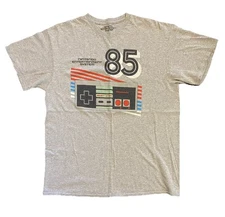 Ninetendo 85 Entertainment Game System Controller T-shirt Size Large Gray