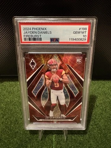 2024 Panini Phoenix - Rookies Jayden Daniels #198 Fire Burst /350 (RC)