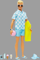 Barbie Ken HPL74 - Blonde Puppe Mit Blauem Hemd Und Badehose 200845