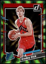 2023-24 Donruss #247 Gradey Dick Green Laser Holo Rated Rookie E1