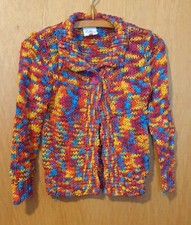 *Topolino* Jacke, Gr. 128, Bunt, Strick Poncho, Cape - Top Zustand