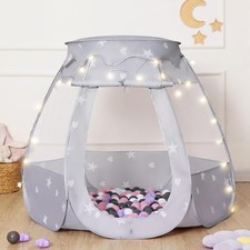 Pop Up Play Tent with Star Light  Neutral for Boy Girl Gifts, Portable Pit wit...