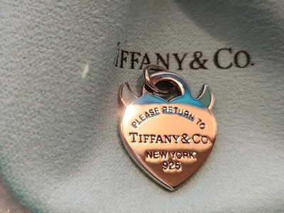Tiffany & Co. Return To Tiffany Devil Horn Heart Tag Charm AG925