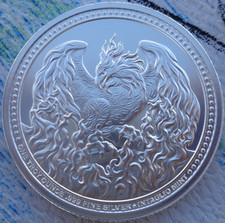 1 oz. PHOENIX RISING #1 Fiat Decay Series BU silver round .999 fine silver 98.31 per troy oz