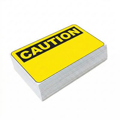 #ad 3x5” Premium Eggshell Sticker CAUTION 100 $40.00