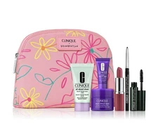 Clinique Smart Clinical Repair Cream Serum Lipstick Love Pop Bag 8-Pc Travel Set