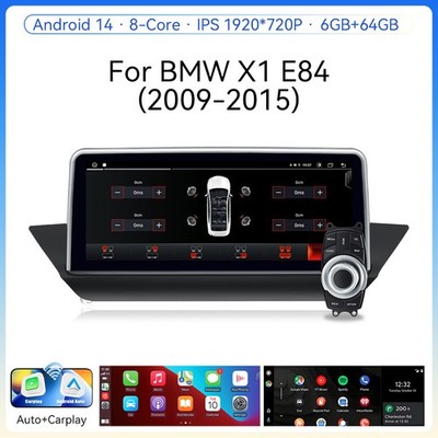 10.25'' Android 14 6+64GB DAB Idrive Car Stereo 4G LTE Carplay for BMW X1 E84