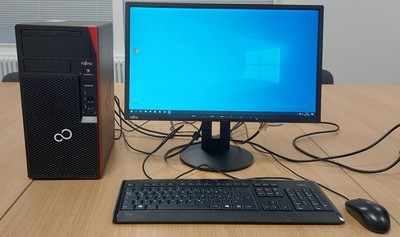 PC-Komplettset Fujitsu P758 /E94+, i5-8400, 8GB RAM,256 GB SSD NVMe 21,5''-Mon.