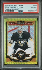 2015 O-Pee-Chee Platinum #114 Marc-Andre Fleury Emerald Surge 10/10 PSA 8