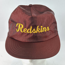 Vintage Washington Redskins Script Hat Cap Snap Back Spell Out Promo NFL 90 s