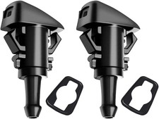 Car Windshield Washer Nozzles, 2PCS Vehicle Front Windscr Color: Nozzles/Black
