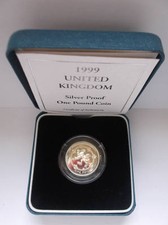 Silver Proof £1 One Pound 1983 to 2017 Royal Mint; choose your date cased + COA