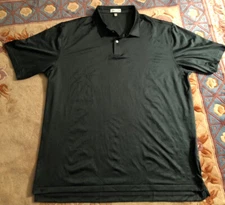 Peter Millar Crown Sport Golf Shirt Polo XXL Green NPINE GEOMETRIC $98 Pine Tree